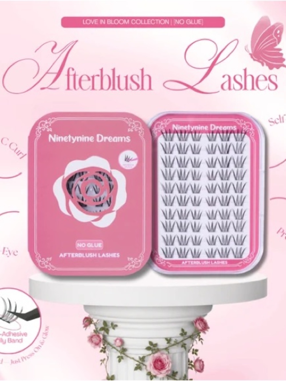 NinetyNine Dreams Pink Cluster Lash Kit